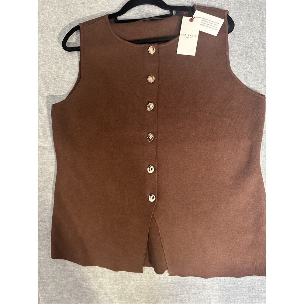 NWT Ted Baker Sleeveless Button-Up Vacation and Resort Vest Size Xl